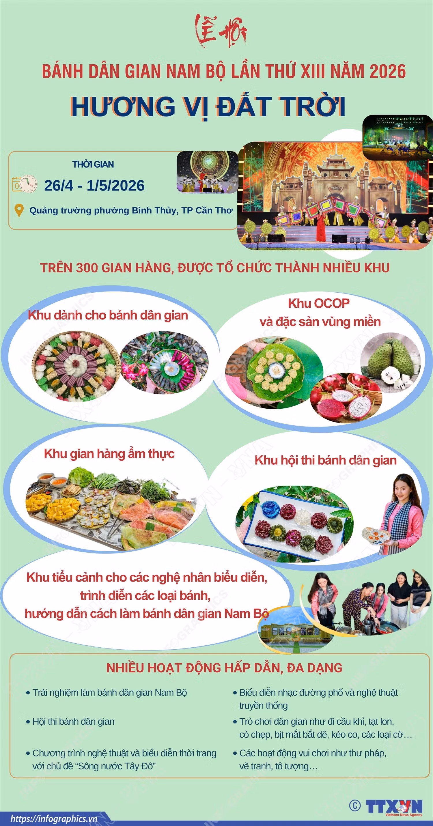 Không gian lễ hội hứa hẹn sẽ là điểm đến thu hút hàng ngàn lượt khách du lịch trong dịp lễ 30/4 và 1/5 năm 2026.