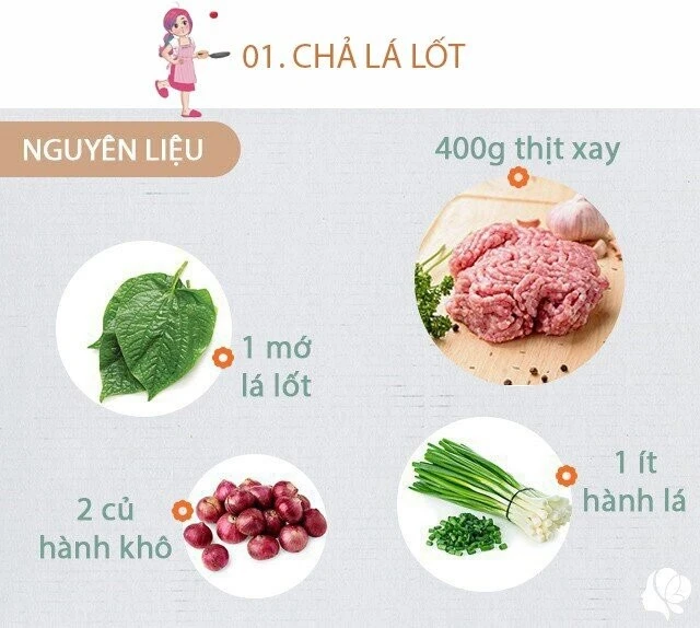 Chuẩn bị nguyên liệu làm chả lá lốt tại nhà