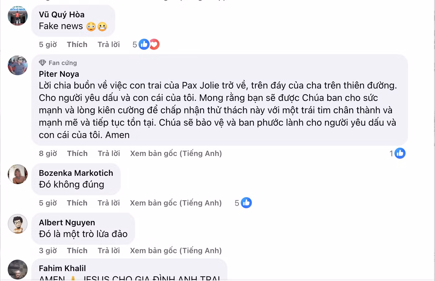 Cộng đồng mạng hoài nghi về tính xác thực của tin đồn Pax Thiên qua đời