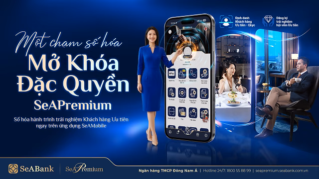 Giao diện SeAMobile dành cho khách hàng ưu tiên SeABank