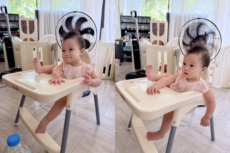 Quỳnh Lương khiến dân mạng bật cười với hình ảnh "thực tế" của con gái.