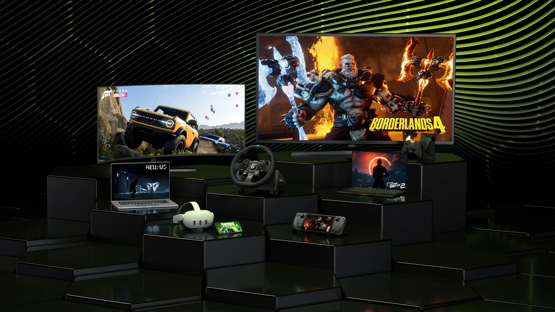 GeForce NOW cho phép truyền phát các tựa game PC cấu hình cao đến thiết bị yếu, nhưng vừa ghi nhận sự cố rò rỉ dữ liệu nghiêm trọng (Ảnh: Nvidia).