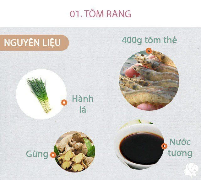 Cận cảnh các món ăn trong thực đơn bữa cơm gia đình ngày hè
