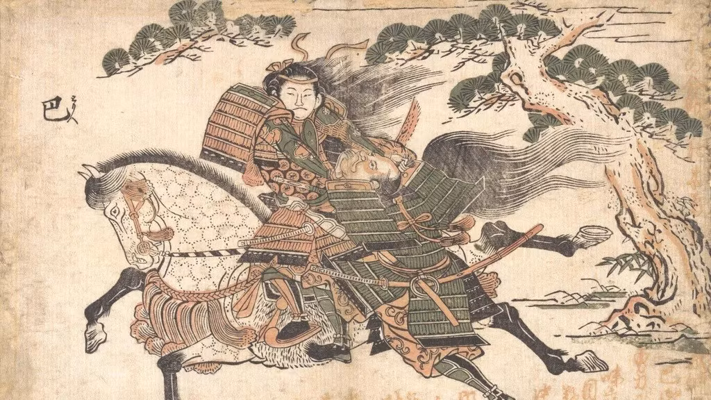 Tranh vẽ từ năm 1750 cho thấy Tomoe Gozen, một nữ samurai sống vào thế kỷ 12, đang giết chết kẻ thù. Nguồn: Heritage Image.
