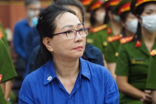 Bà Trương Mỹ Lan tại phiên tòa phúc thẩm. Ảnh: Anh Tú