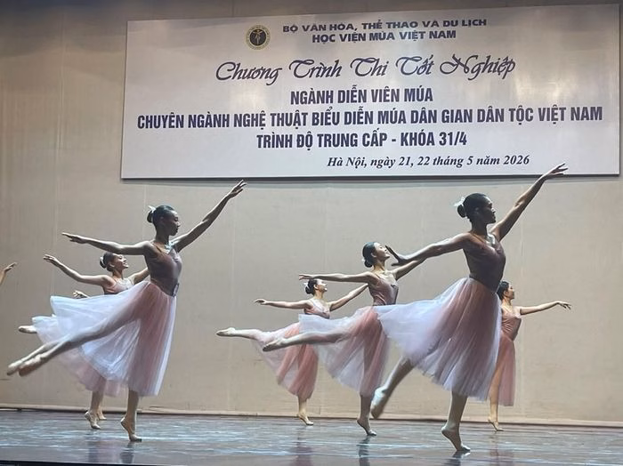 Vẻ đẹp hình thể và sự nhịp nhàng trong bài thi tốt nghiệp chuyên ngành múa