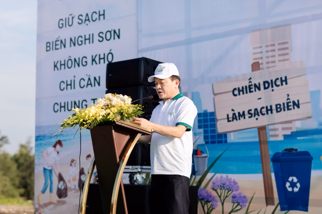 Cảnh quan biển sau khi được làm sạch