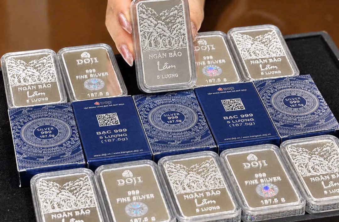 Thị trường bạc trong nước ghi nhận xu hướng tăng trưởng tích cực.