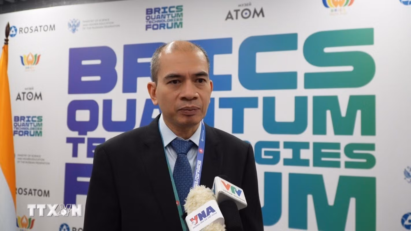 Giáo sư-Tiến sỹ Trần Tuấn Anh, Phó Chủ tịch VAST, trả lời phỏng vấn TTXVN. (Ảnh: Tâm Hằng/TTXVN)