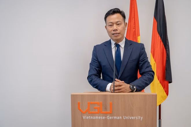 GS.TS. Lê Quân - Thứ trưởng Bộ Giáo dục và Đào tạo được bổ nhiệm là Chủ tịch Hội đồng Trường Đại học Việt Đức. Ảnh: Trang Nguyễn