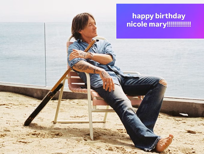 Keith Urban gửi lời chúc sinh nhật Nicole Kidman, nhắc đến tên đệm của cô. Ảnh: Instagram