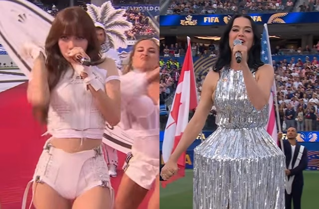 Lisa (Blackpink) và Katy Perry gây ấn tượng với màn trình diễn tại lễ khai mạc World Cup 2026. Ảnh cắt từ video