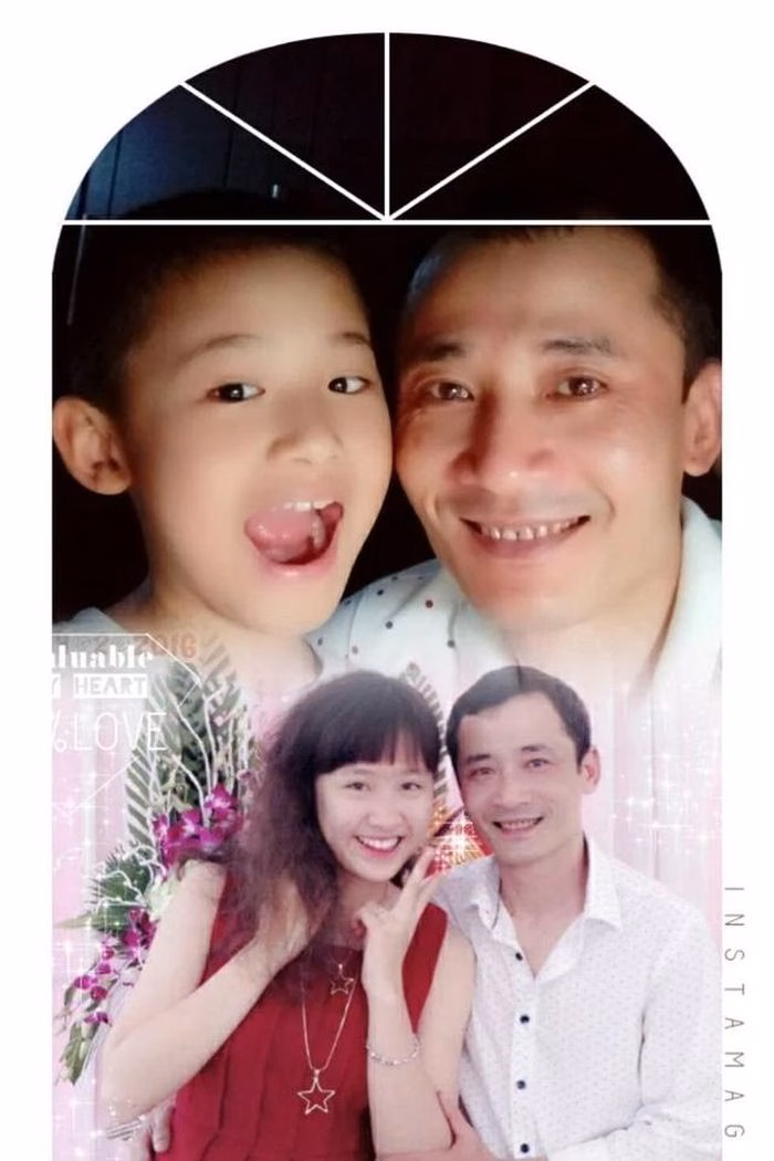 NSƯT Hồng Quân với vợ và con trai út.