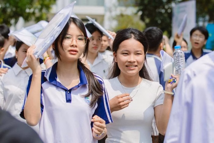 Thí sinh dự thi vào lớp 10 Trường THPT Bất Bạt (Hà Nội) năm học 2026-2027. Ảnh: NTCC.