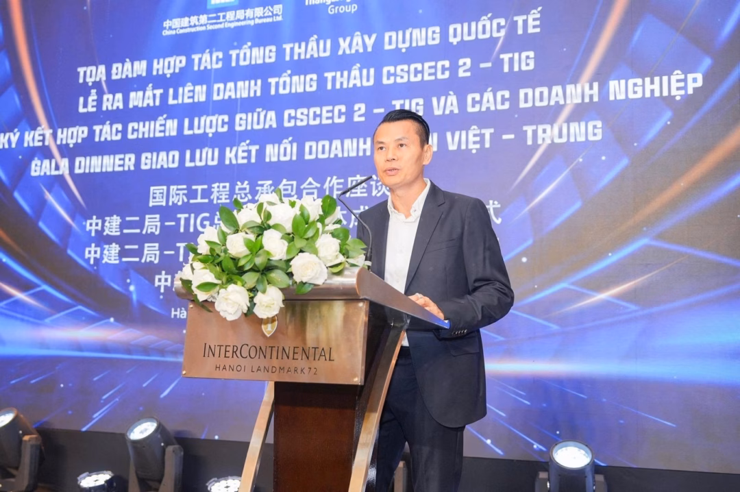 Ông Nguyễn Phúc Long - Chủ tịch HĐQT TIG phát biểu tại sự kiện